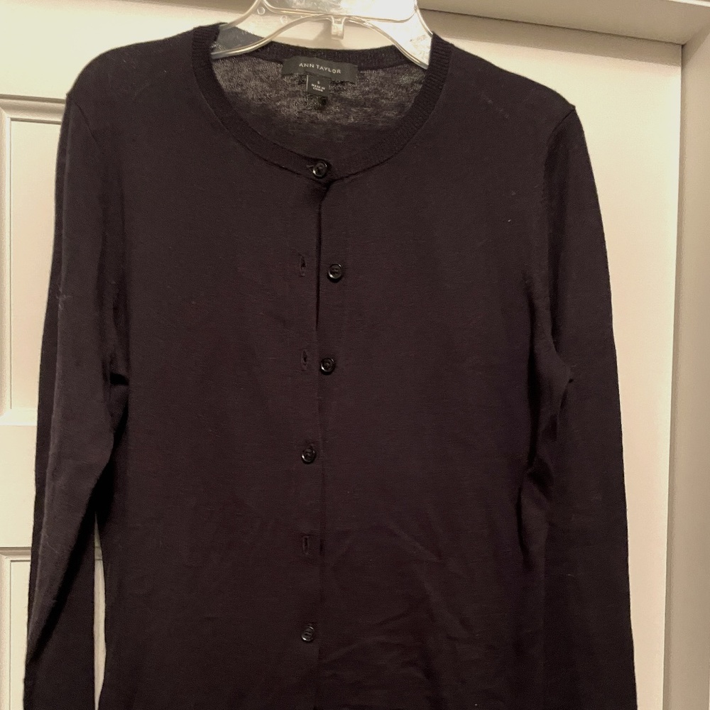 Ann Taylor Black Cardigan - Size Small